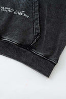 Heavyweight Washed Graphic Fleece Hoodie - Fried Snowflakes