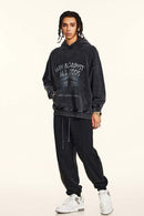 Heavyweight Washed Graphic Fleece Hoodie - Fried Snowflakes