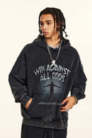 Heavyweight Washed Graphic Fleece Hoodie - Fried Snowflakes