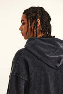 Heavyweight Washed Graphic Fleece Hoodie - Fried Snowflakes