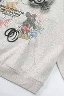 Vintage Graphic Pullover Hoodie - Oat Gray