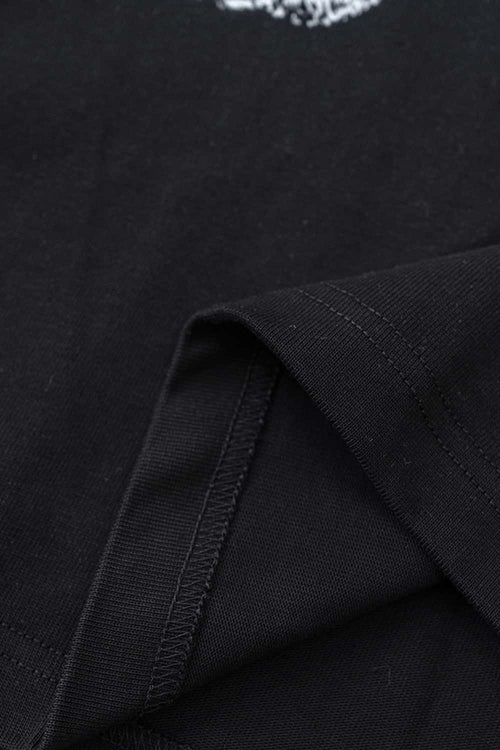 Men's Heavyweight Graphic Washed Long-Sleeve - Black