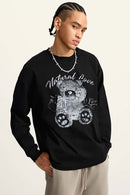 Men's Heavyweight Graphic Washed Long-Sleeve - Black