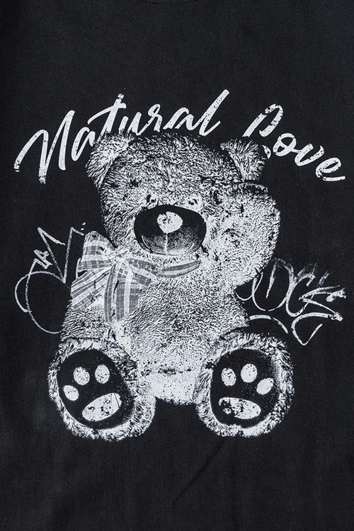 Men's Heavyweight Graphic Washed Long-Sleeve - Black