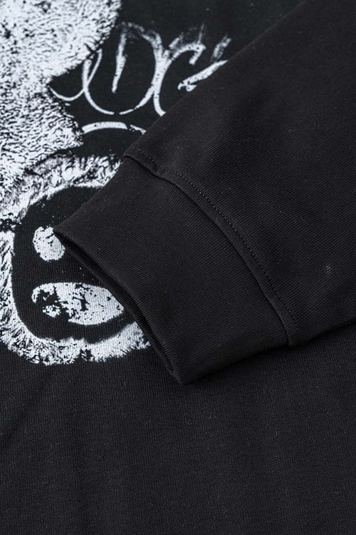 Men's Heavyweight Graphic Washed Long-Sleeve - Black