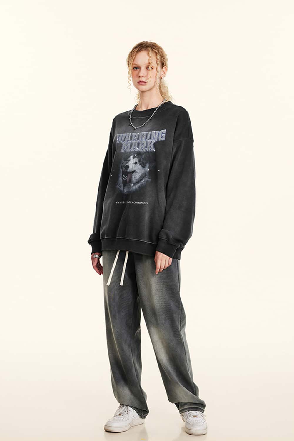 Animal Print Crewneck Sweatshirt
