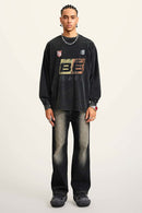 Racing Graphic Washed Long Sleeve Tee - Fried Snowflakes