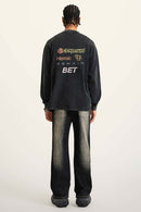 Racing Graphic Washed Long Sleeve Tee - Fried Snowflakes