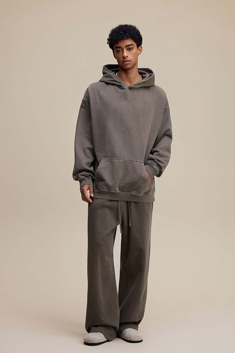 Heavyweight 480G Wax-Dyed Vintage Washed Hoodie