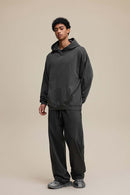 Heavyweight Wax-Dyed Vintage Hoodie - Dark Gray