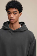 Heavyweight Wax-Dyed Vintage Hoodie - Dark Gray
