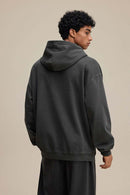 Heavyweight Wax-Dyed Vintage Hoodie - Dark Gray