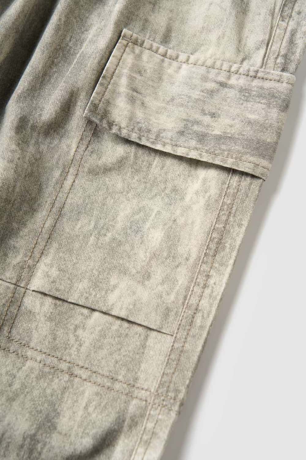 Straight-Leg Pure Cotton Camo Cargo Pants