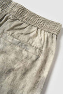 Washed Camo Straight-Leg Cargo Pant - Grayish White