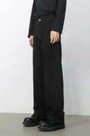 Sculpted Curved-Leg Washed Jeans - Charcoal Gray