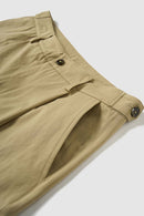 Elastic Pleated Cargo Pants - Green