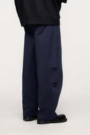Elastic Pleated Cargo Pants - Royal Blue