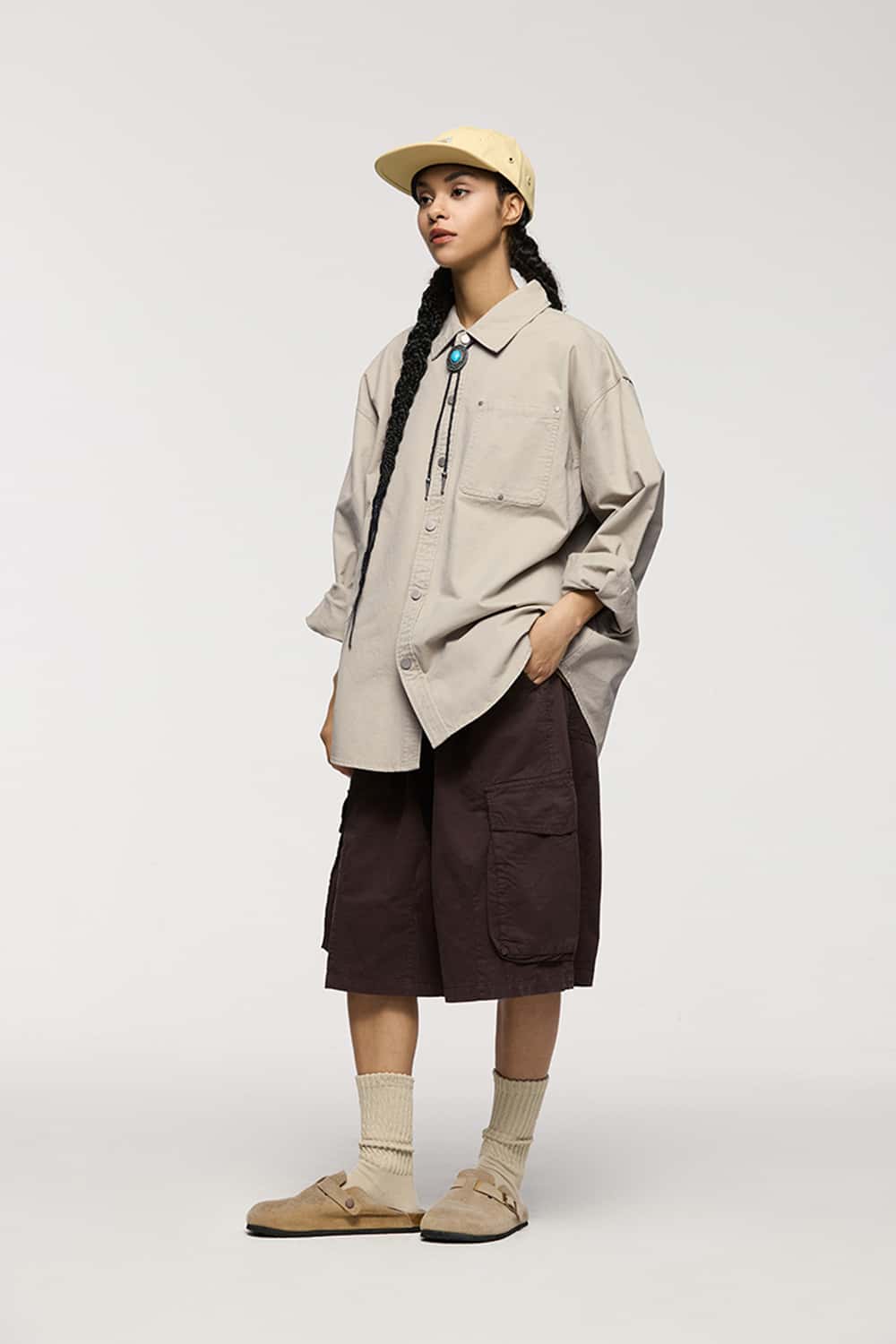 Double-Twill Workwear Shirt Jacket Long Sleeve Overshirt