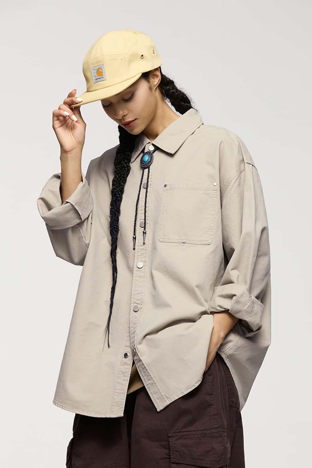 Double-Twill Workwear Shirt Jacket Long Sleeve Overshirt