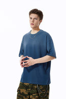Heavyweight Gradient Washed Cotton Tee - Blue