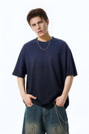 Heavyweight Gradient Washed Cotton Tee - Deep Purple