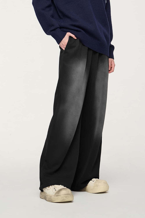 Active Gradient Wide-Leg Sweatpants - Black