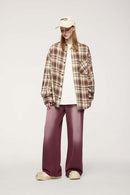 Active Gradient Wide-Leg Sweatpants - Burgundy