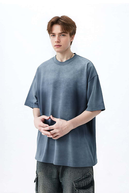 Heavyweight Gradient Washed Tee - Blue