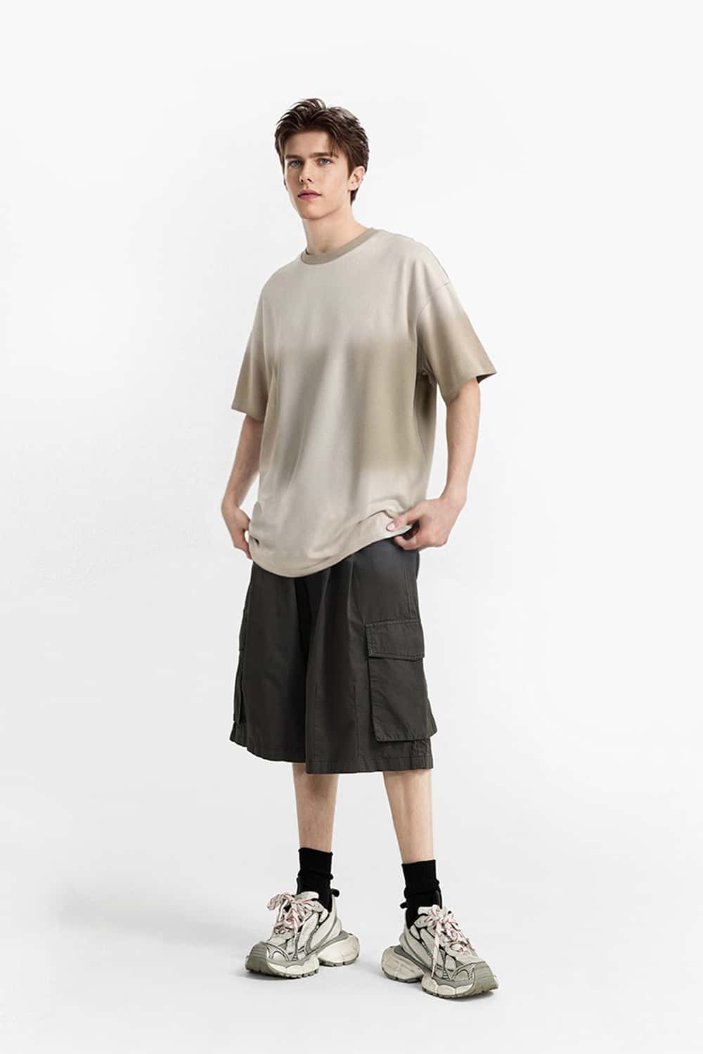 Gradient 270g Pure Cotton Vintage Washed Oversize T-Shirt