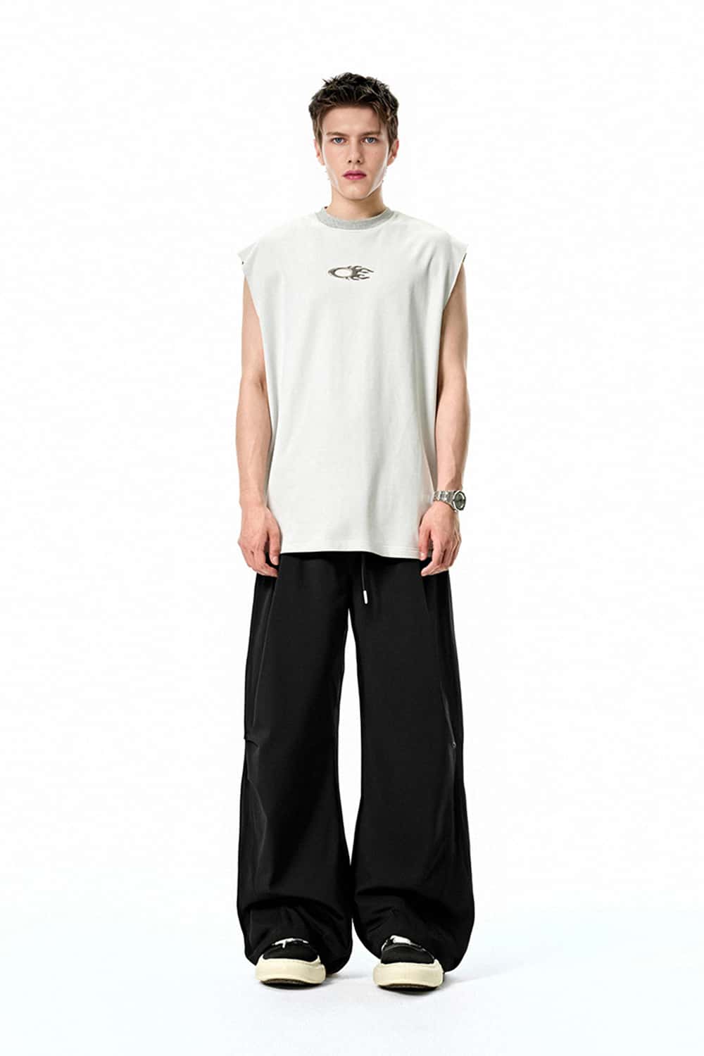 4-Way Stretch Quick-Dry Cooling Paratrooper Wide-Leg Pants