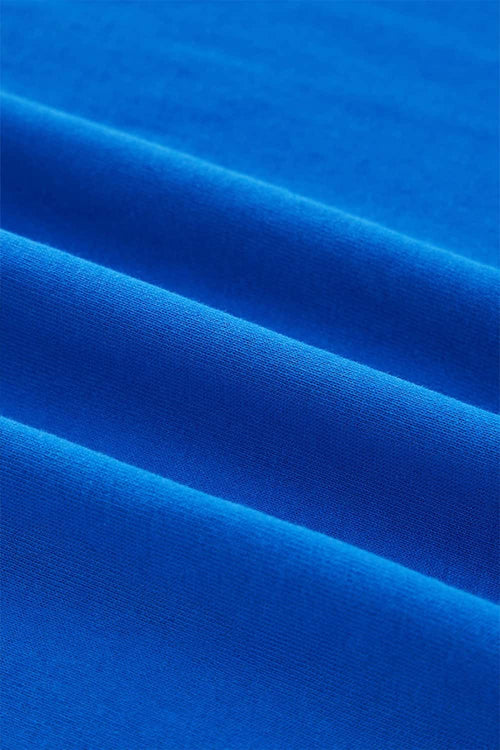 Breathable Embroidered Graphic Streetwear Tee - Klein Blue