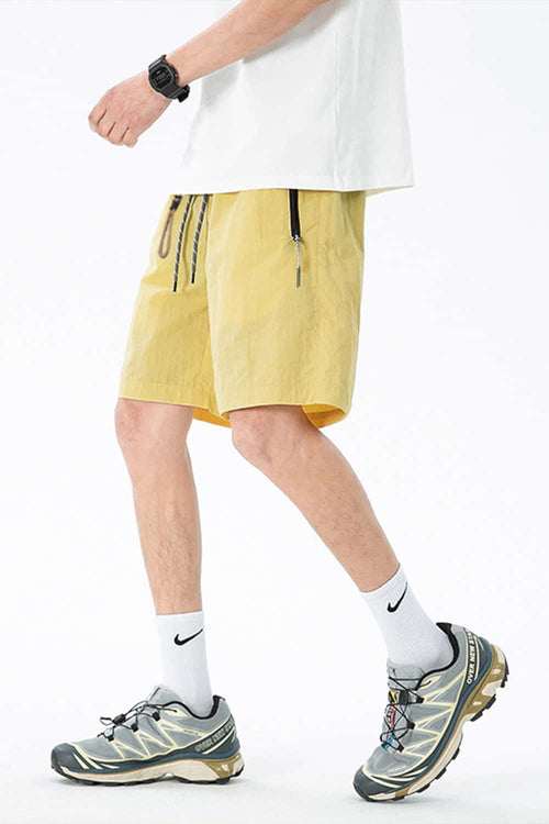 Breathable Waterproof Running Shorts - Yellow