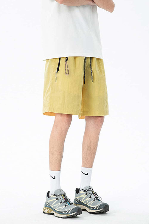 Breathable Waterproof Running Shorts - Yellow