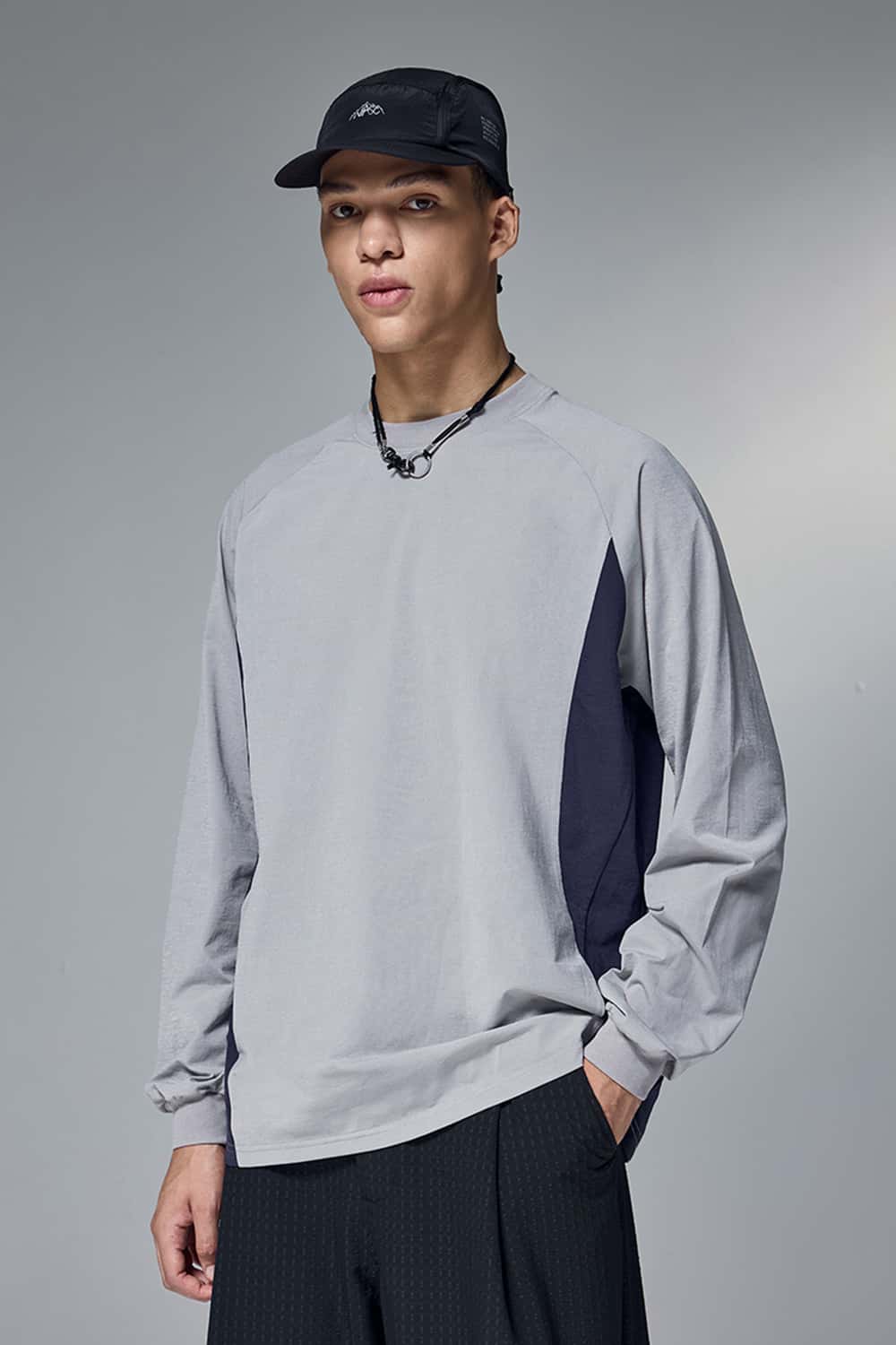 Colorblock Long Sleeve Outdoor Quick-Dry T-Shirt