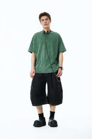 Distressed Snow-Washed Heavyweight Tee - Green