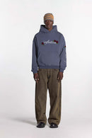 Poker Rose Embroidered Hoodie - Purple
