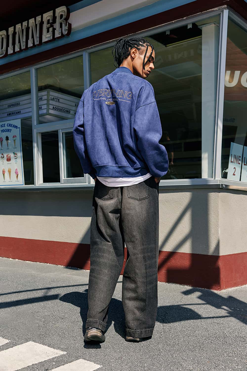 Vintage Washed Straight-Leg Denim Jeans