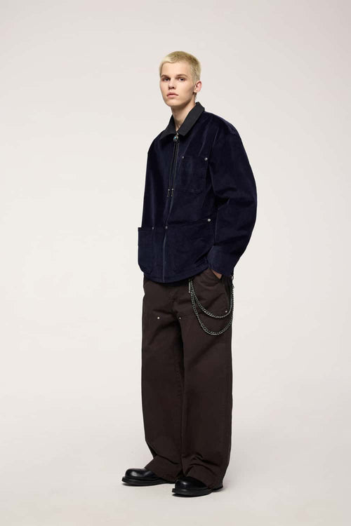 Garment-Dyed Workwear Cargo Pants - Coffee