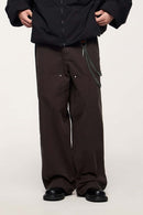 Garment-Dyed Workwear Cargo Pants - Coffee