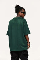 Heavyweight Faux-Suede Short Sleeve Tee - Blackish Green