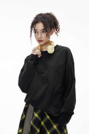 Structured Stretch Long-Sleeve Tee - Black