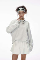Structured Stretch Long-Sleeve Tee - Flower Gray