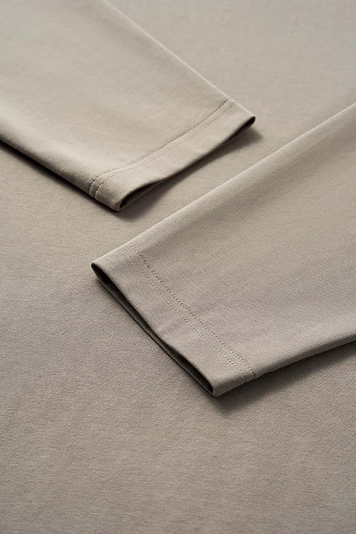 Structured Stretch Long-Sleeve Tee - Heather Gray
