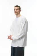 Structured Stretch Long-Sleeve Tee - White
