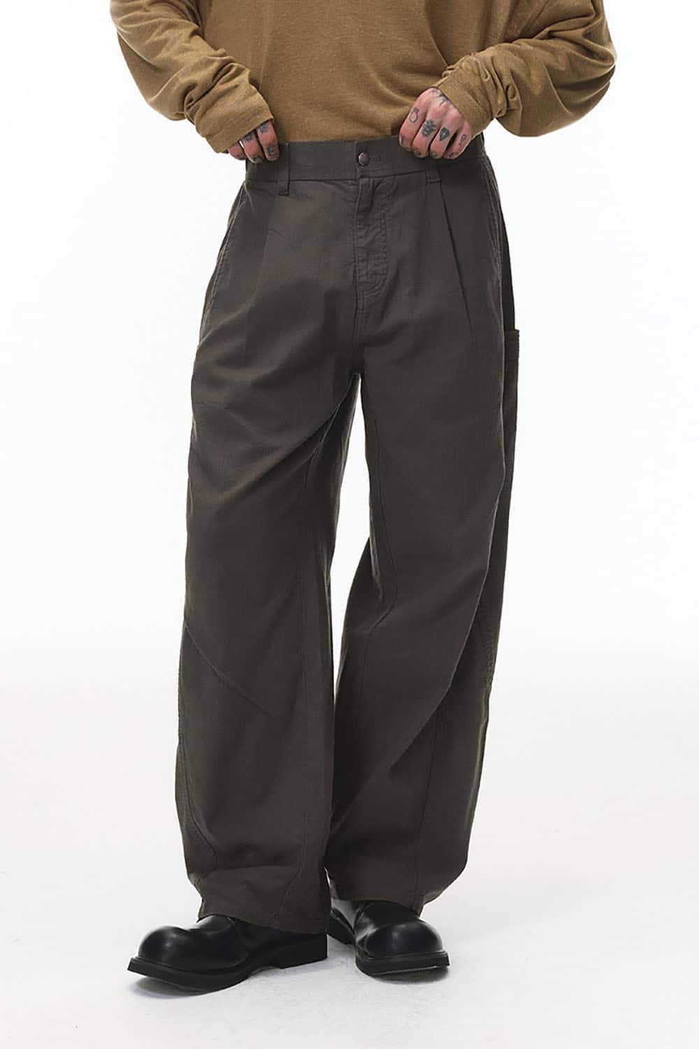 Deconstructed Multi-Pocket Cargo Pants _ Relaxed Fit Casual Utility Trousers