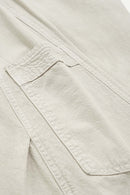 Deconstructed Multi-Pocket Cargo Pants - Light Gray