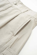 Deconstructed Multi-Pocket Cargo Pants - Light Gray