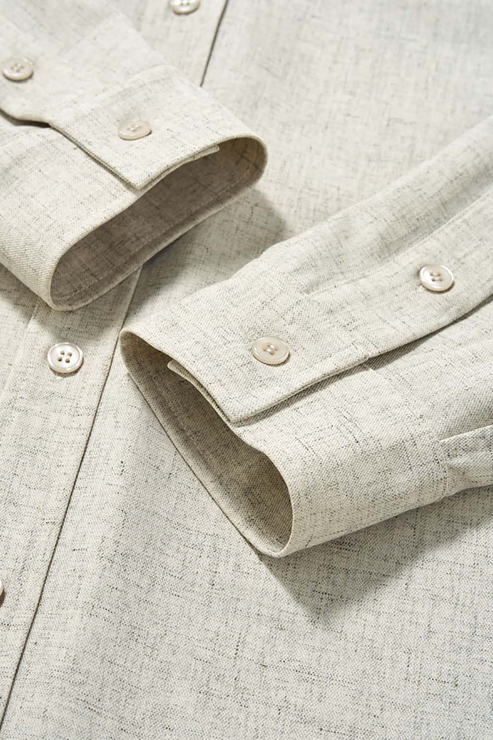 Linen Loose-Fit Drop Shoulder Long Sleeve Shirt _ Comfortable Button-Up Cardigan