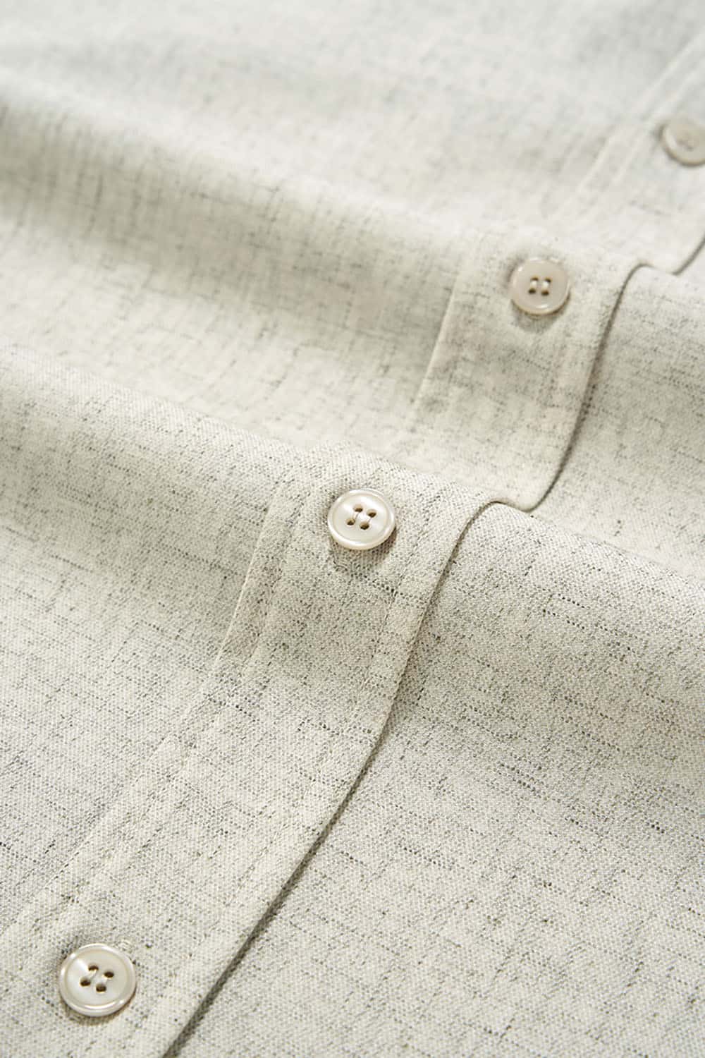 Linen Loose-Fit Drop Shoulder Long Sleeve Shirt _ Comfortable Button-Up Cardigan