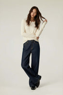 Breathable Lyocell Henley Long-Sleeve Tee - Rice Apricot